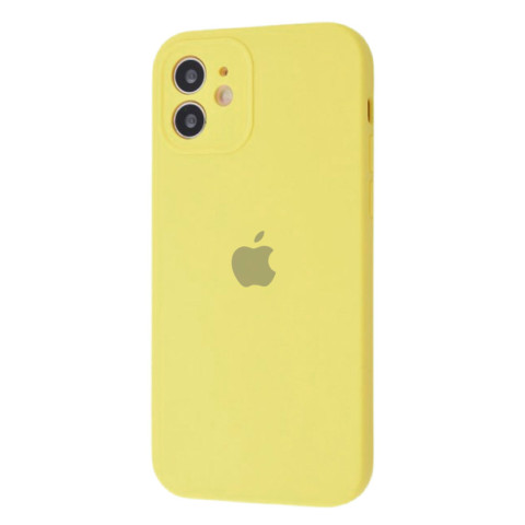Чехол Silicone Case Full Camera на iPhone 12 Canary yellow